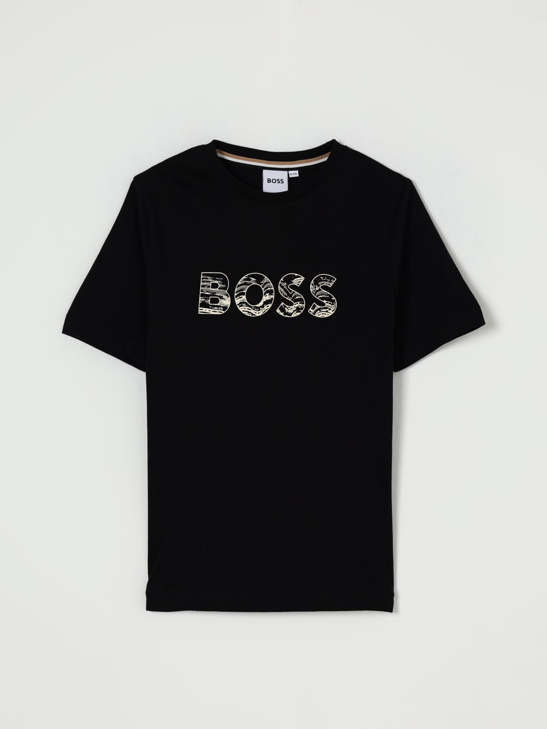 BOSS T恤: T恤 儿童 Boss, 黑色 - Img 1
