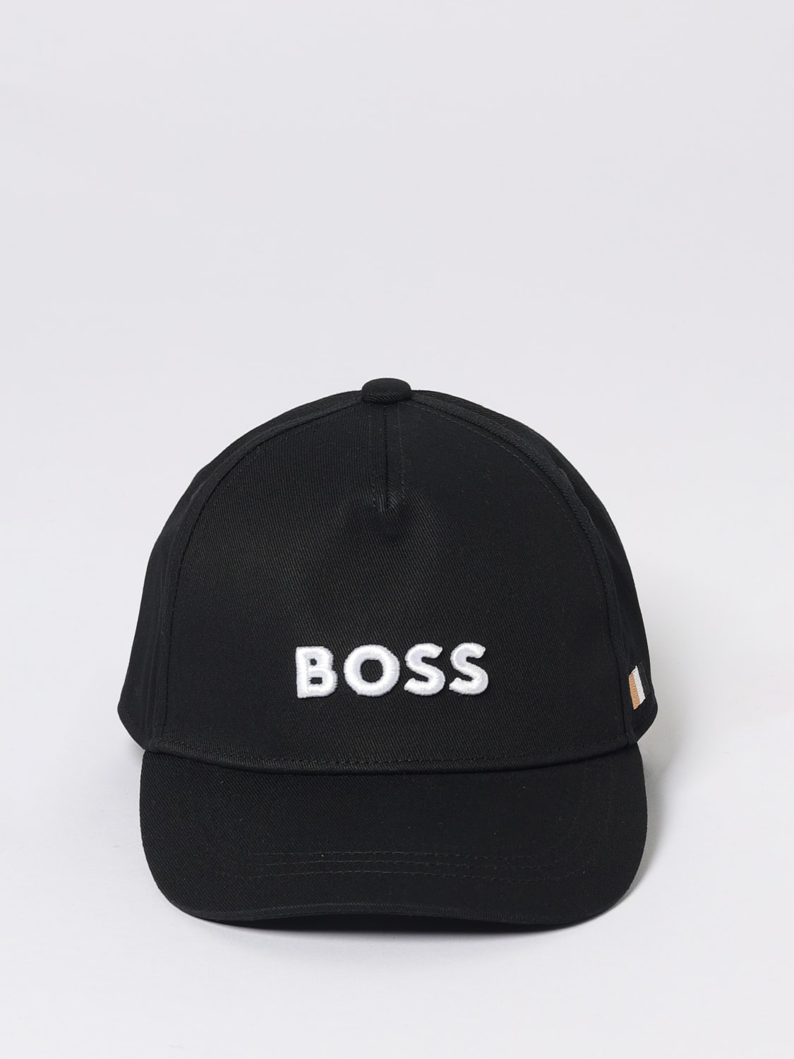 BOSS CAPPELLO BAMBINO: Cappello Boss in cotone con logo ricamato , Nero - Img 2