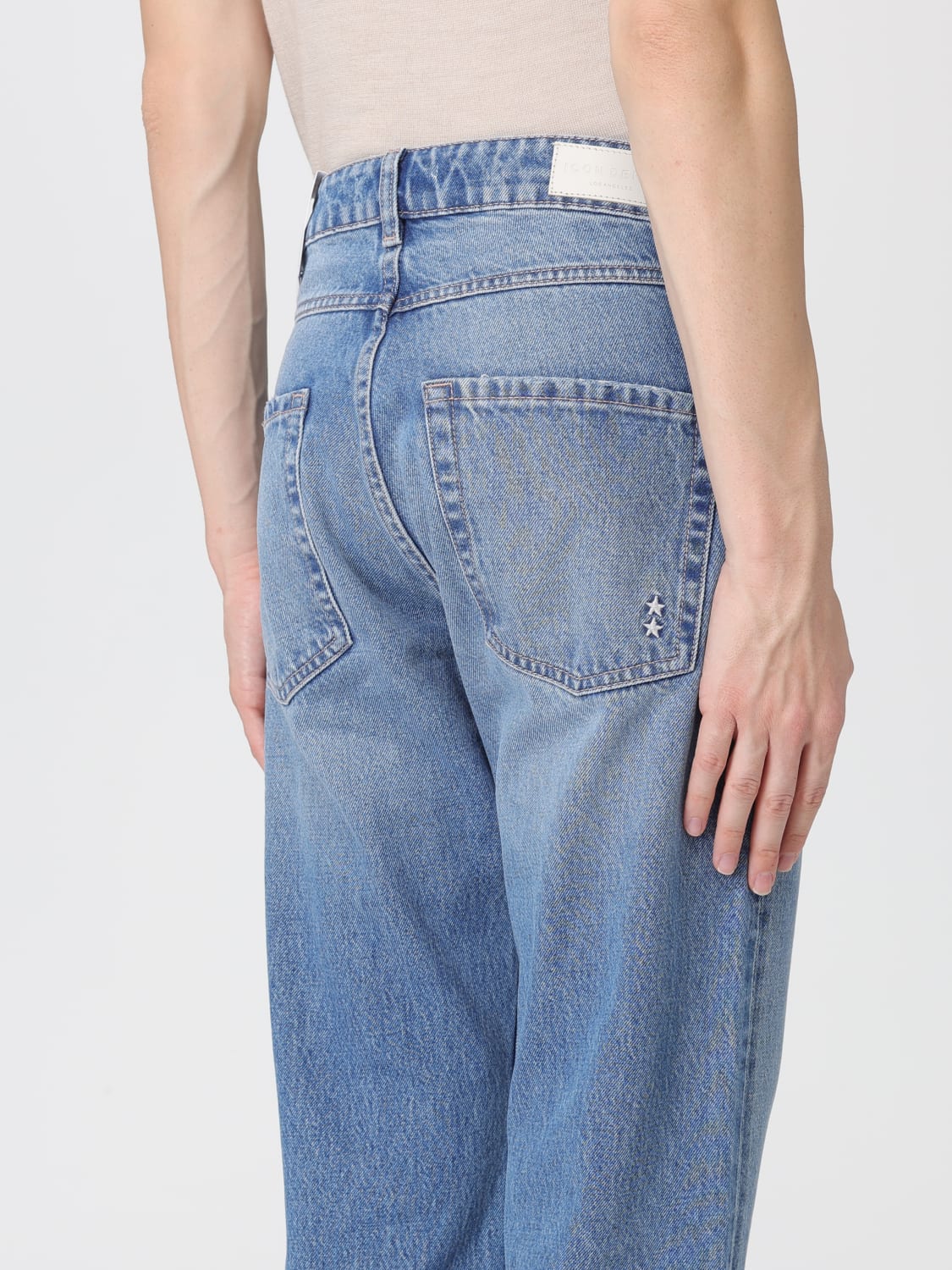 ICON DENIM LOS ANGELES JEANS: Jeans straight Icon Denim Los Angeles in denim di cotone , Blue Navy - Img 3
