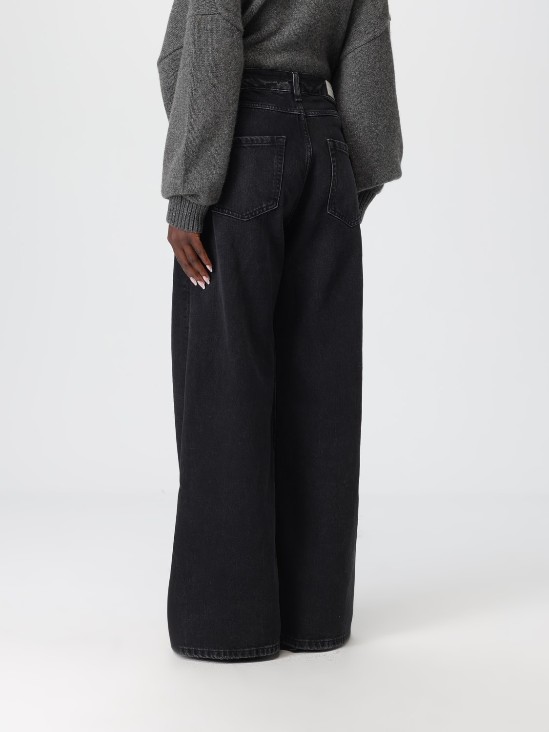 ICON DENIM LOS ANGELES JEANS: Jeans wide-leg Icon Denim Los Angeles in denim , Grafite - Img 2