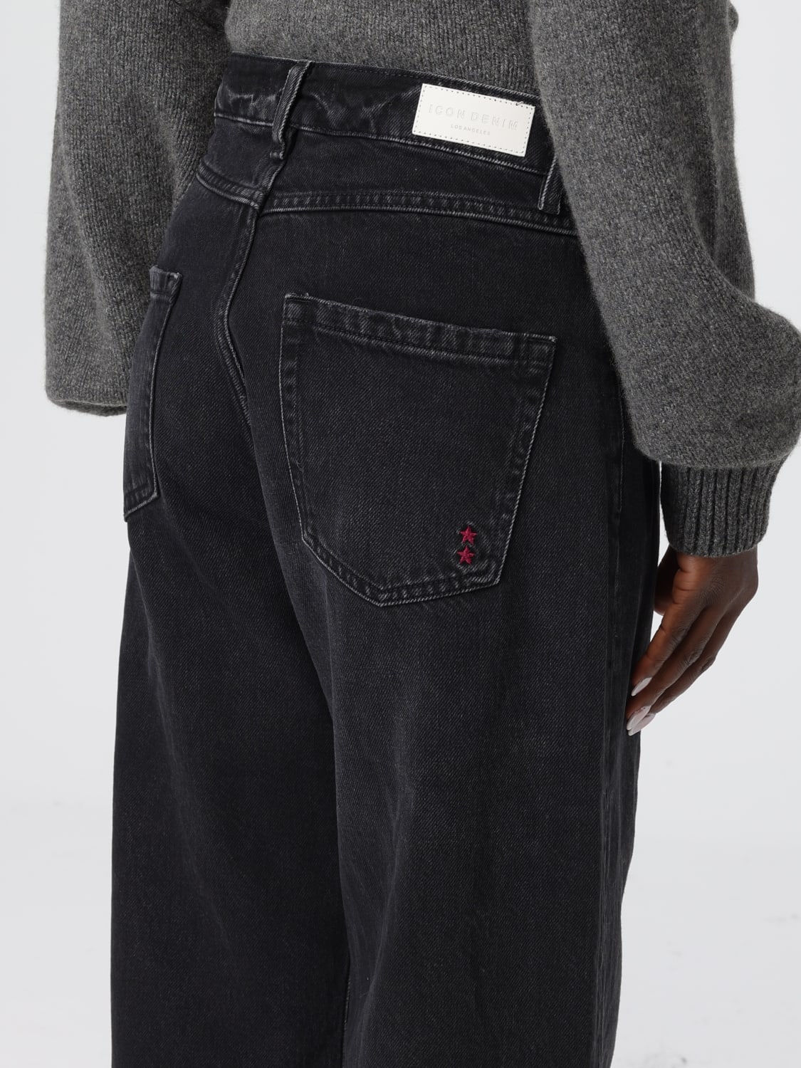 ICON DENIM LOS ANGELES JEANS: Jeans wide-leg Icon Denim Los Angeles in denim , Grafite - Img 3