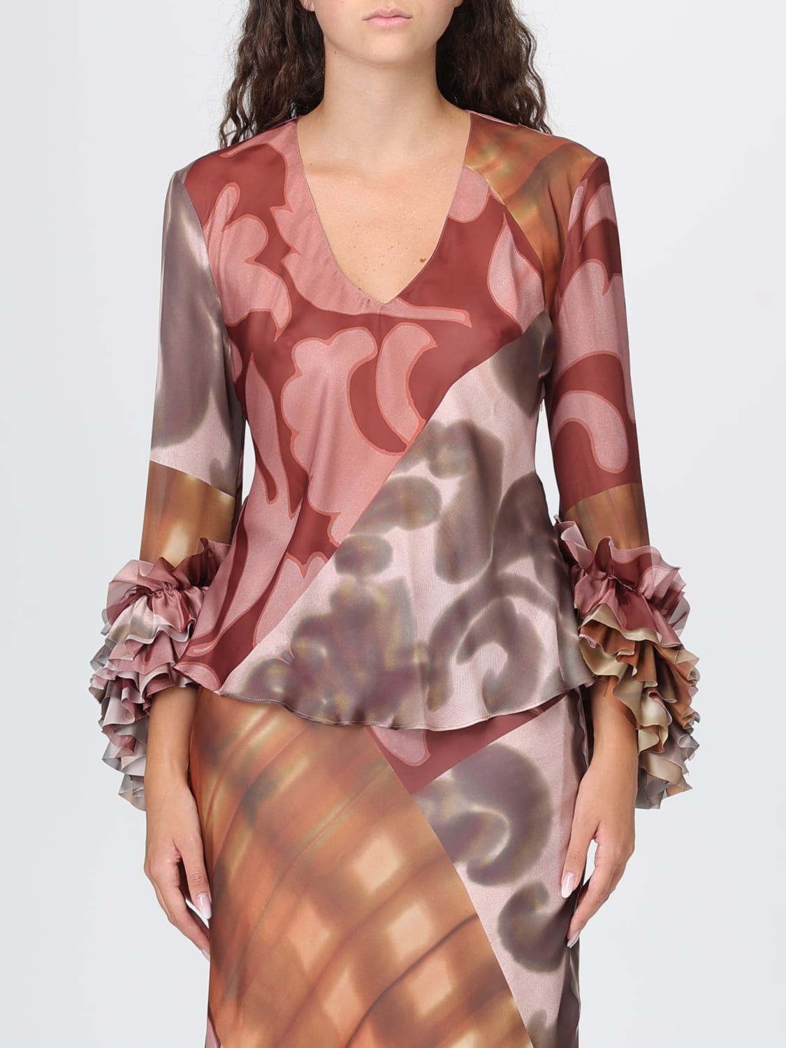 HANITA TOP: Top mujer Hanita, Cuero - Img 1