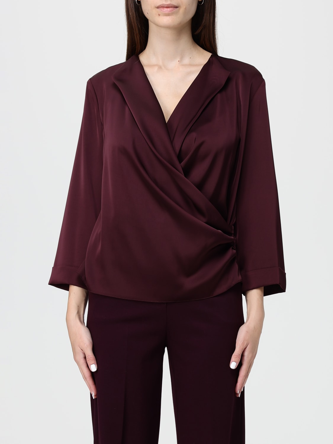 HANITA TOP: Top woman Hanita, Burgundy - Img 1