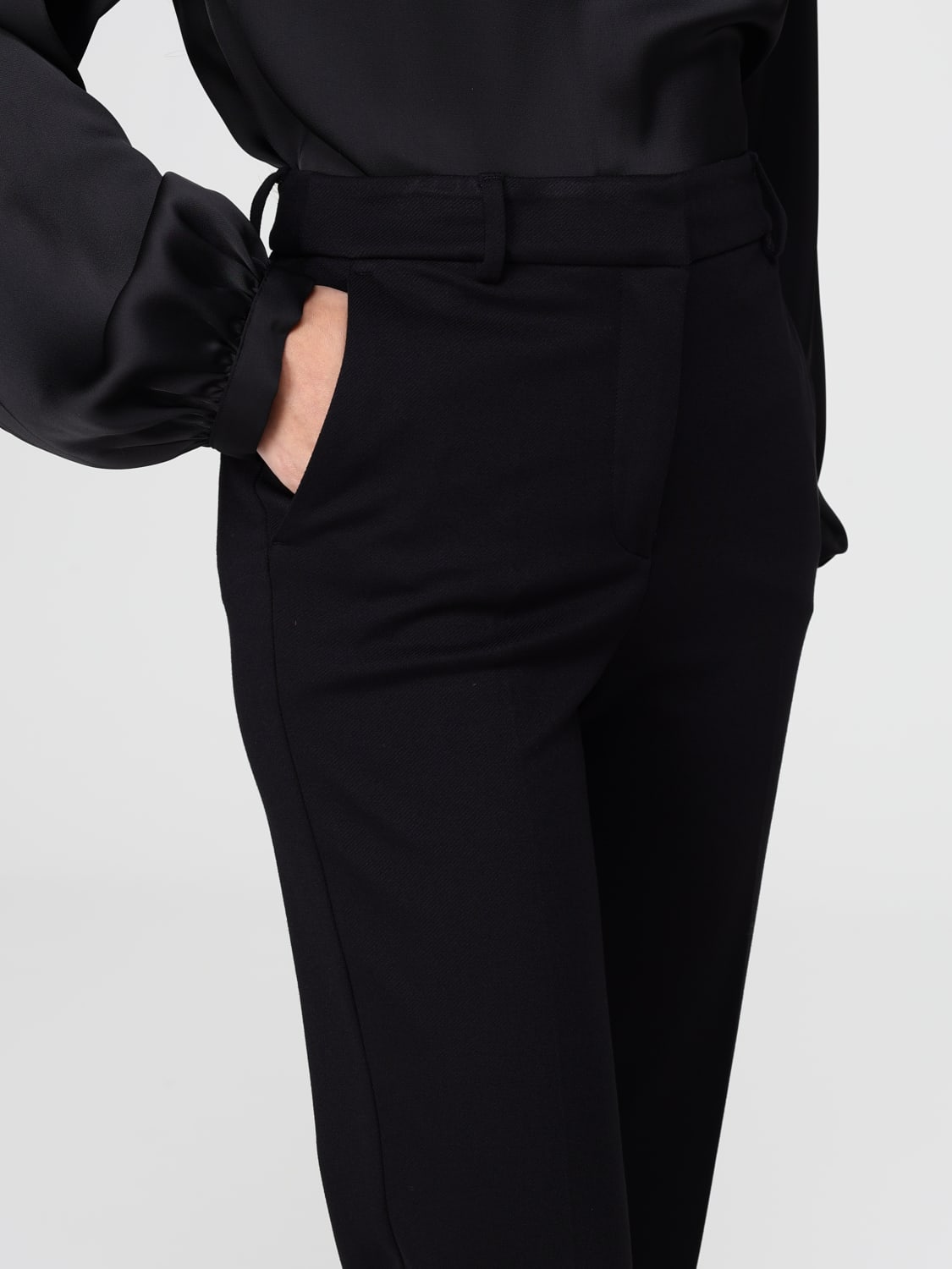 HANITA PANTALONI: Pantalone classico Hanita in crêpe, Nero - Img 4