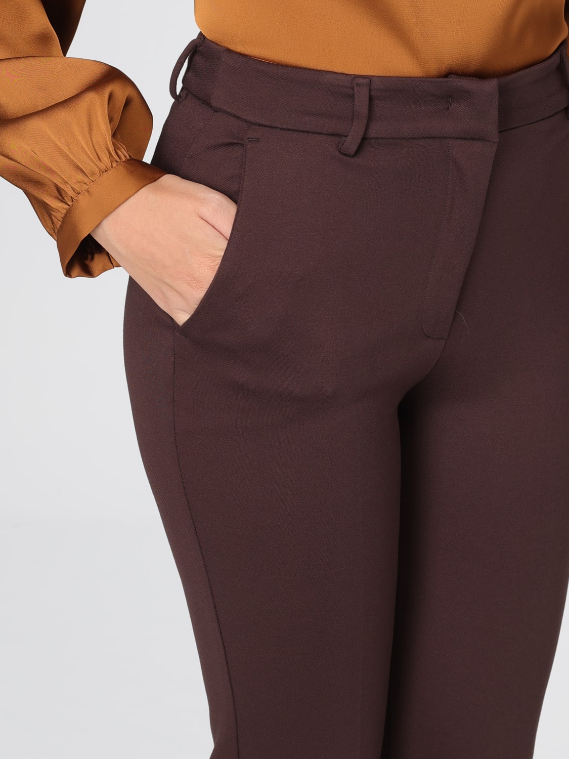 HANITA PANTALONES: Pantalón mujer Hanita, Marrón Oscuro - Img 3