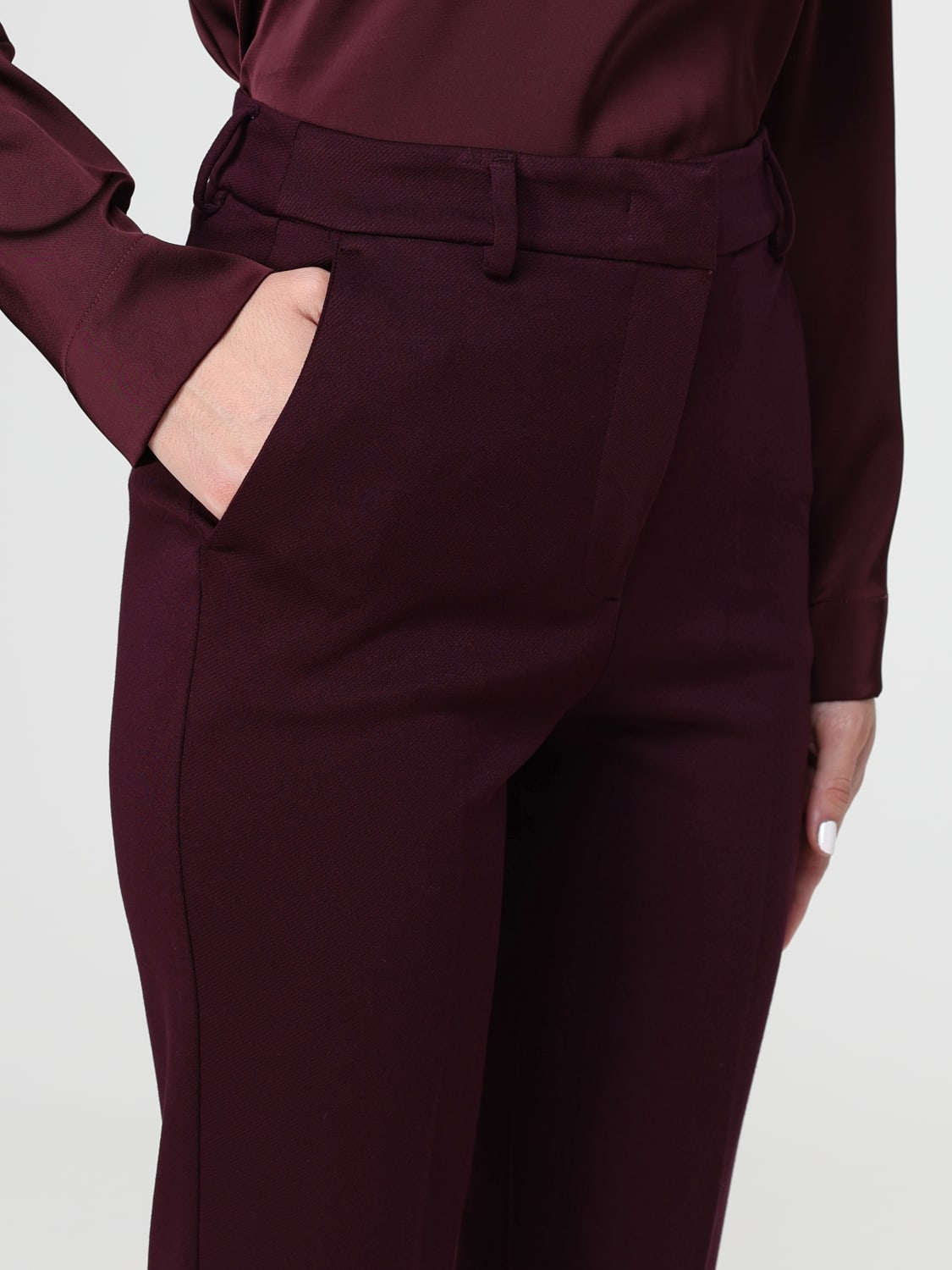 HANITA PANTS: Pants woman Hanita, Wine - Img 4