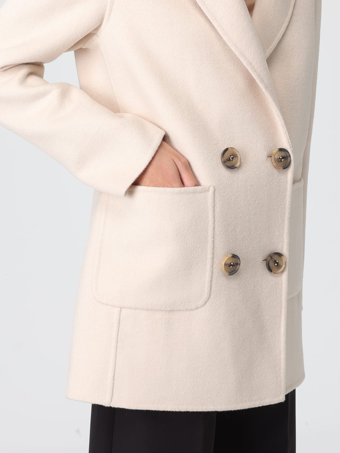 HANITA COAT: Coat woman Hanita, Cream - Img 3