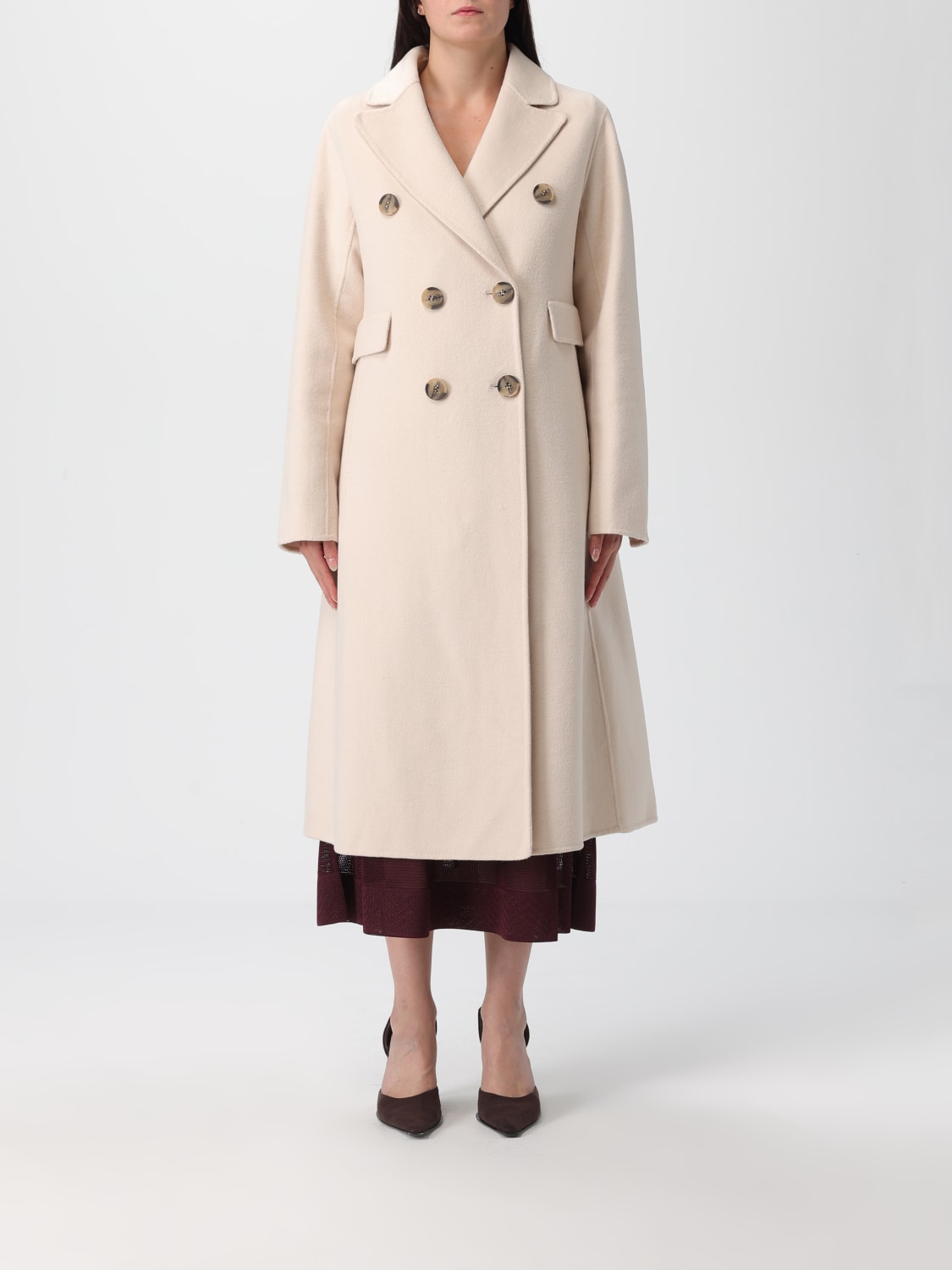 HANITA COAT: Coat woman Hanita, Cream - Img 1