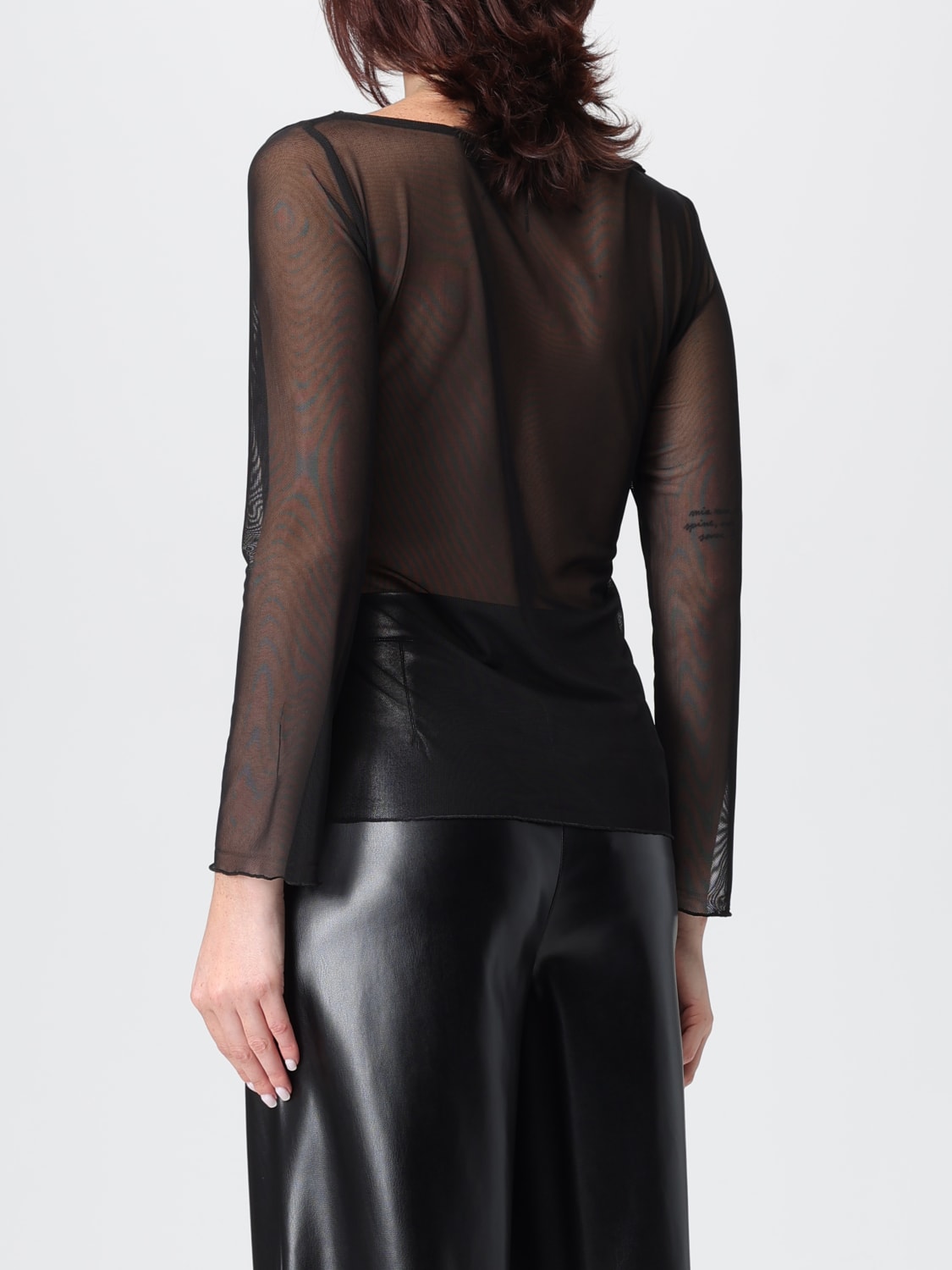 HANITA TOP: Top Hanita in pizzo e tulle , Nero - Img 2