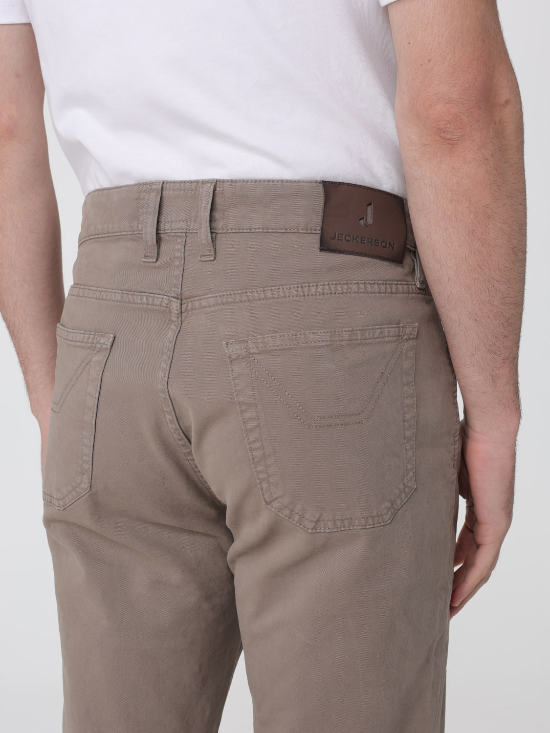 JECKERSON JEANS: Pants men Jeckerson, Beige - Img 3