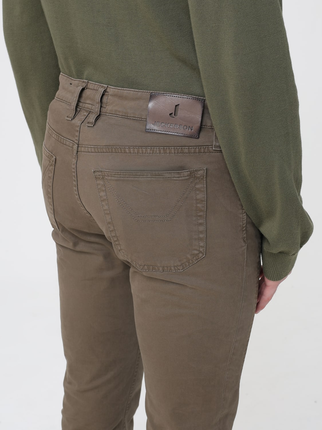 JECKERSON JEANS: Pants men Jeckerson, Brown - Img 3