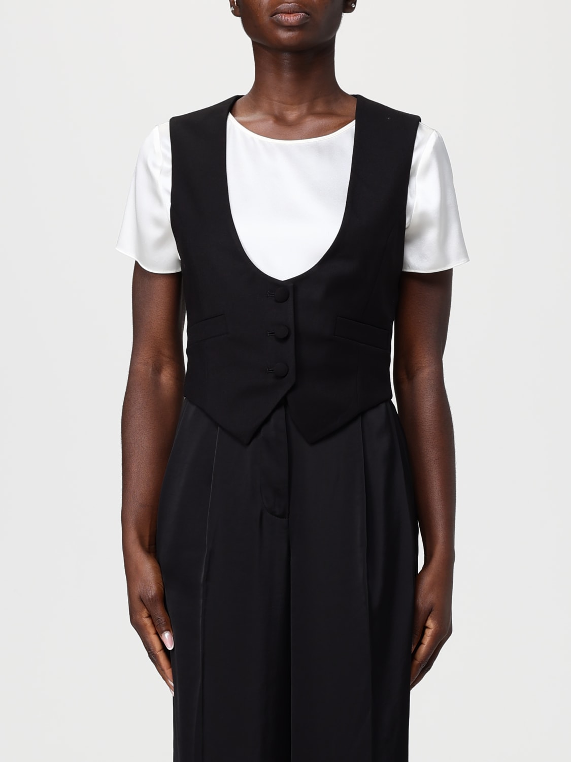 MAR DE MARGARITAS CHALECO: Americana mujer Mar De Margaritas, Negro - Img 1