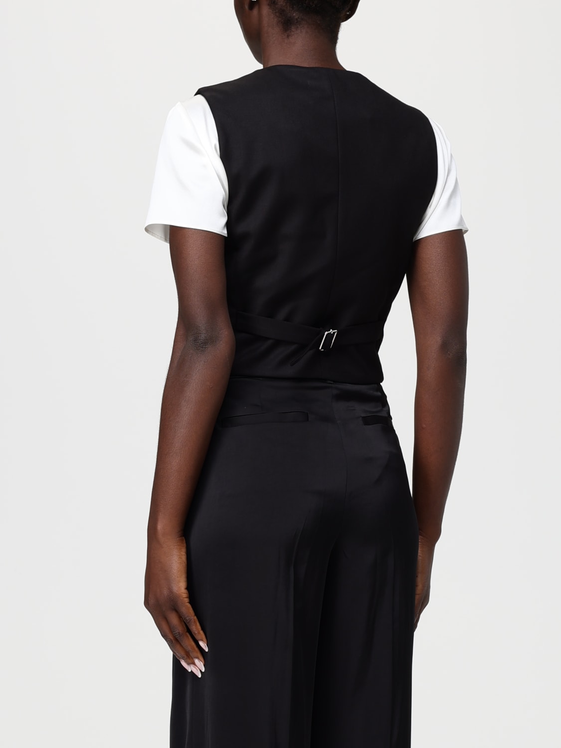 MAR DE MARGARITAS CHALECO: Americana mujer Mar De Margaritas, Negro - Img 2