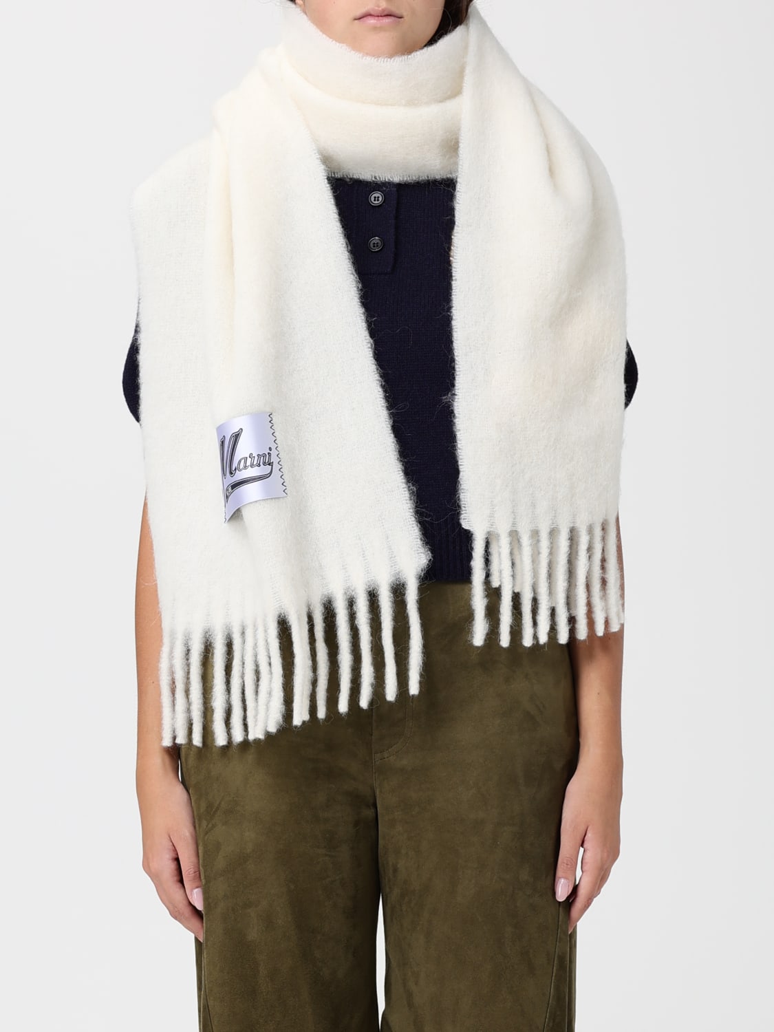 MARNI SCHAL: Schal damen Marni, Weiß - Img 2