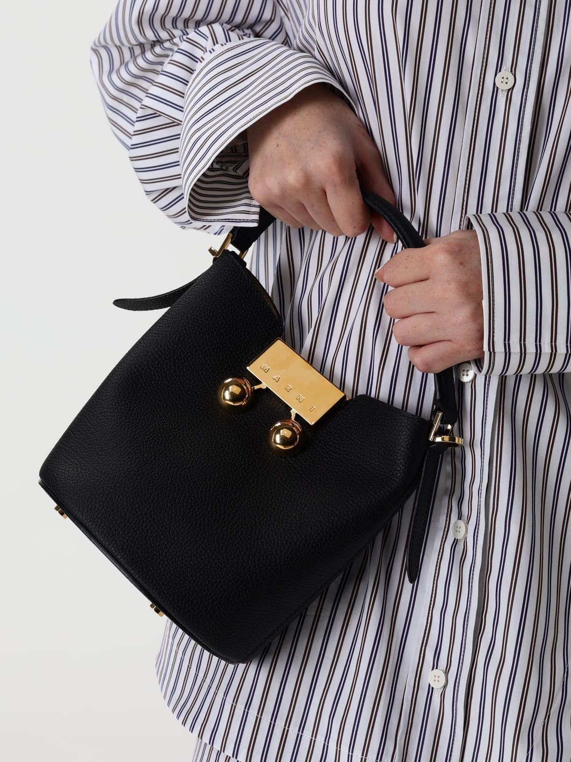 MARNI MINI BAG: Shoulder bag woman Marni, Black - Img 2