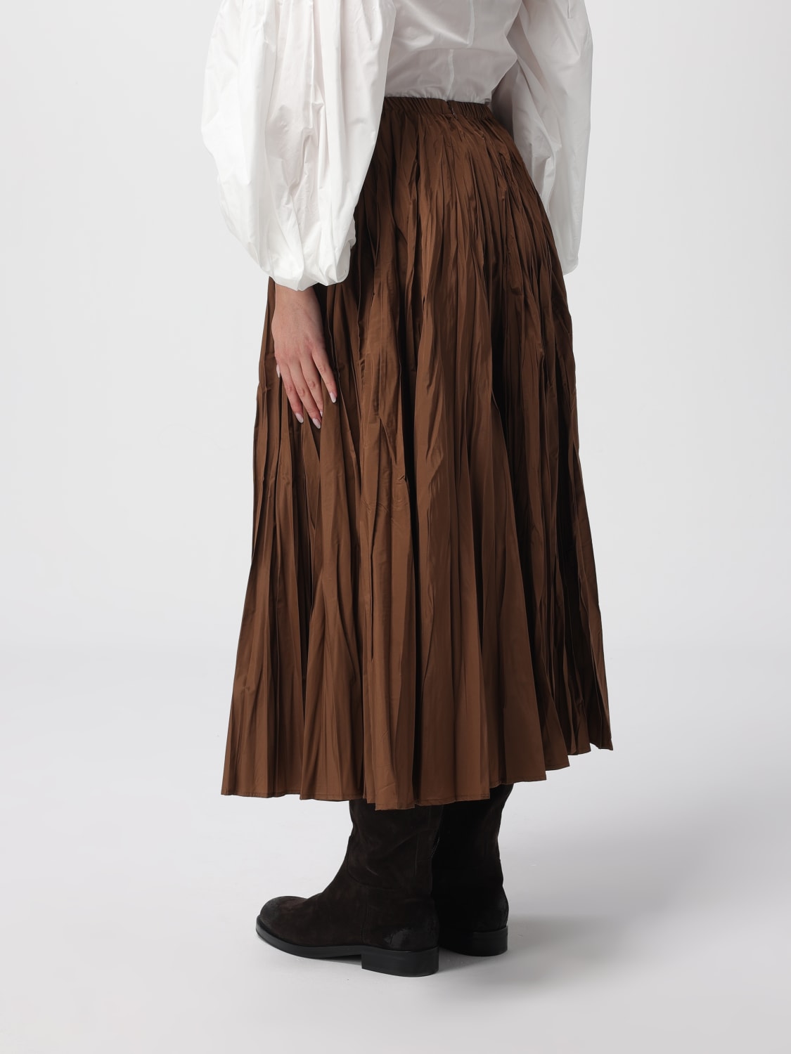 MEIMEIJ 半身裙: 半身裙 女士 Meimeij, 棕色 - Img 2