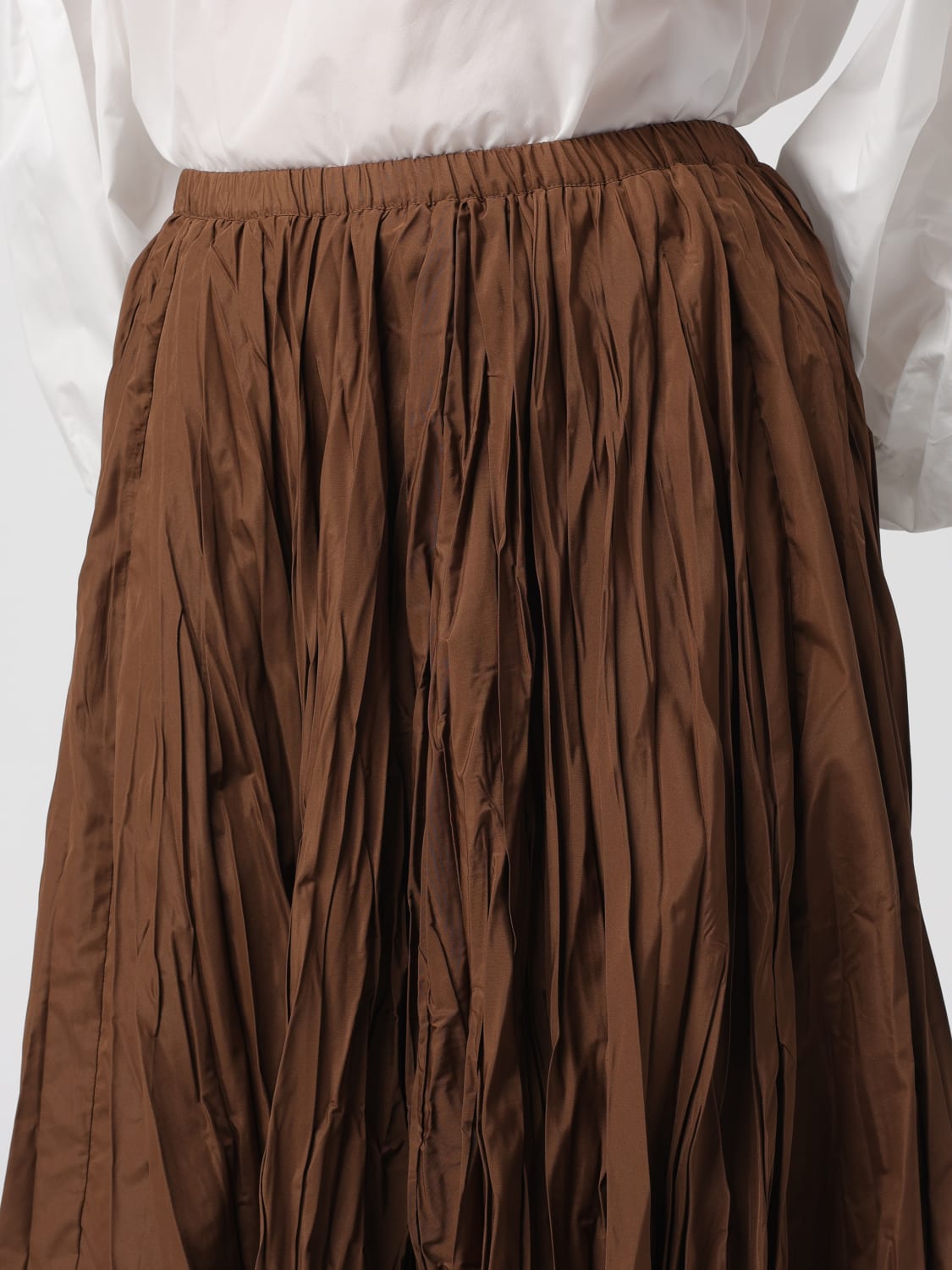 MEIMEIJ 半身裙: 半身裙 女士 Meimeij, 棕色 - Img 3