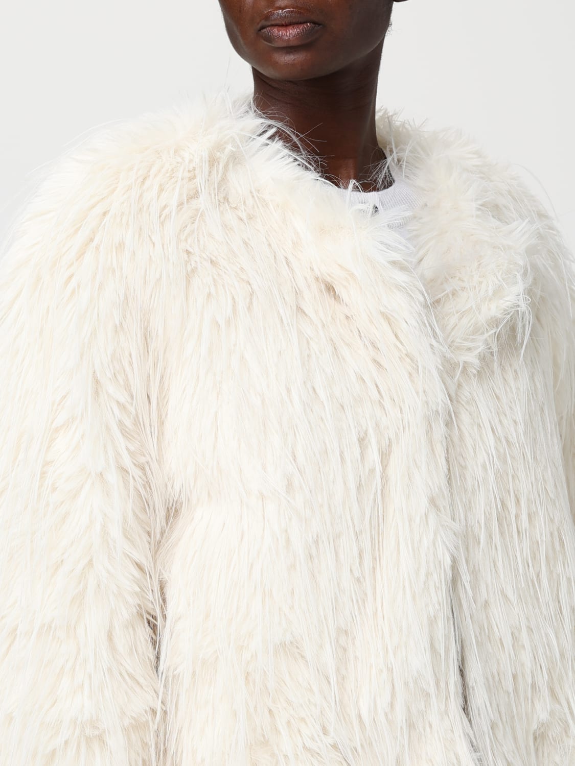 MEIMEIJ FUR COAT: Jacket woman Meimeij, Ice - Img 4