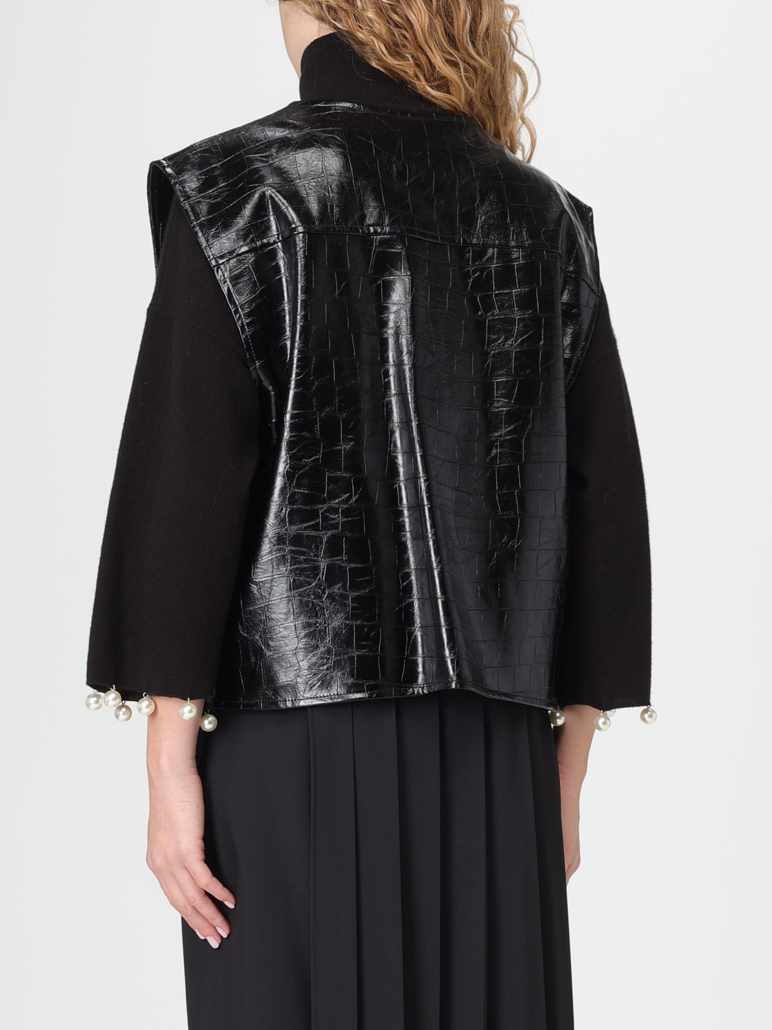 MEIMEIJ WAISTCOAT: Blazer woman Meimeij, Black - Img 2