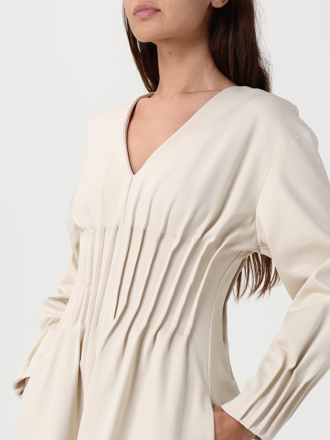 MEIMEIJ ROBE: Robes femme Meimeij, Naturel - Img 3