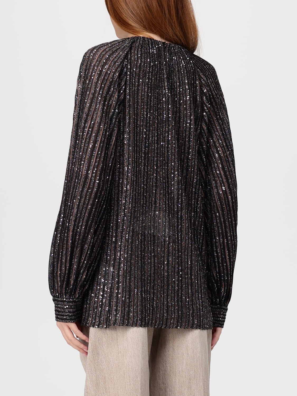 MISSONI TOP: Blusa Missoni in viscosa lurex , Marrone - Img 2