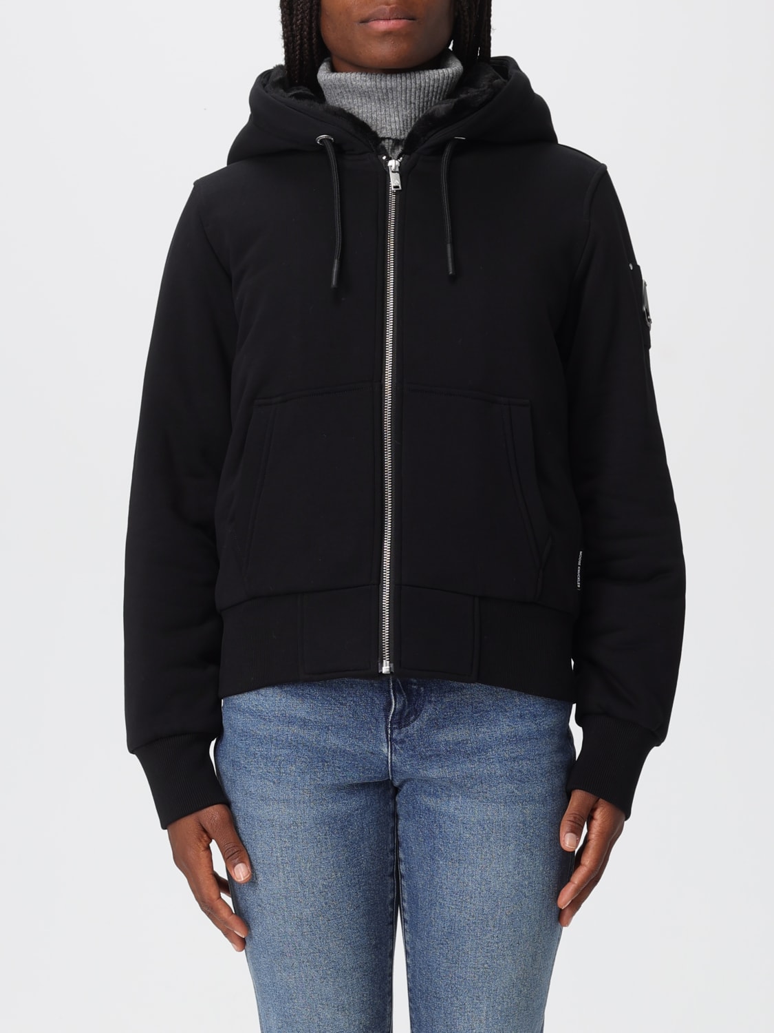 MOOSE KNUCKLES SWEATSHIRT: Jacket woman Moose Knuckles, Black 1 - Img 1