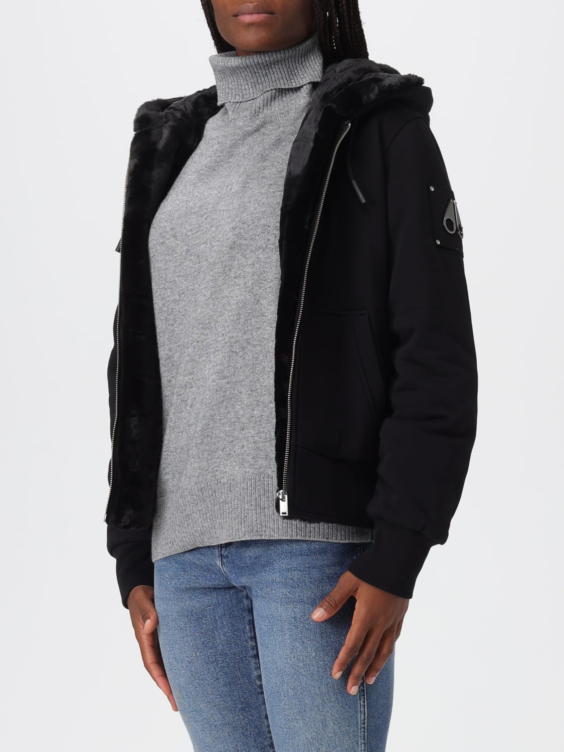 MOOSE KNUCKLES SWEATSHIRT: Jacket woman Moose Knuckles, Black 1 - Img 3