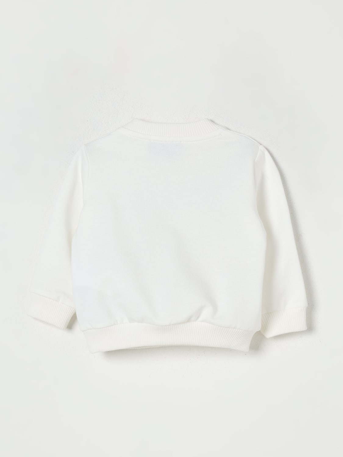 MOSCHINO MAGLIA: Felpa Moschino in cotone con logo , Panna - Img 2