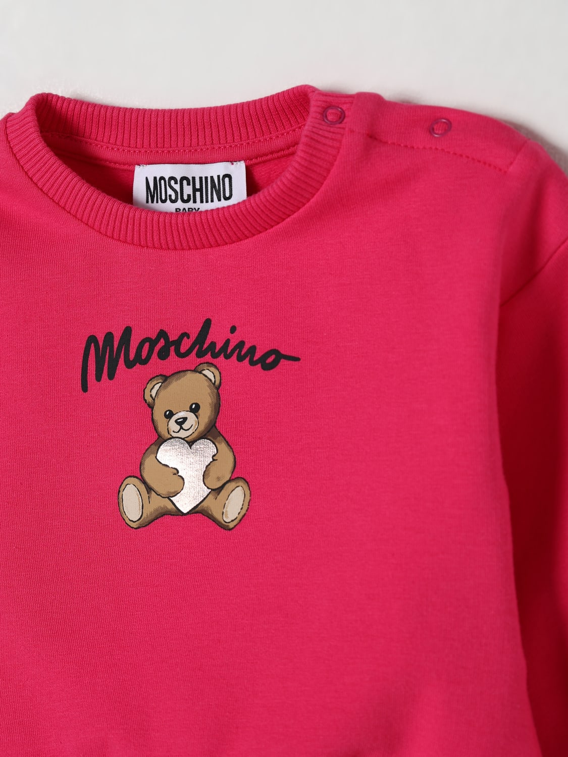 MOSCHINO SWEATER: Sweater kids Moschino, Raspberry - Img 3