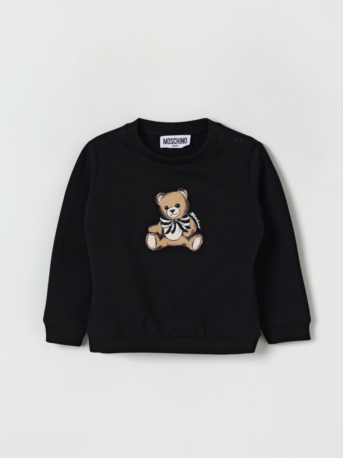 MOSCHINO SWEATER: Sweater kids Moschino, Black - Img 1