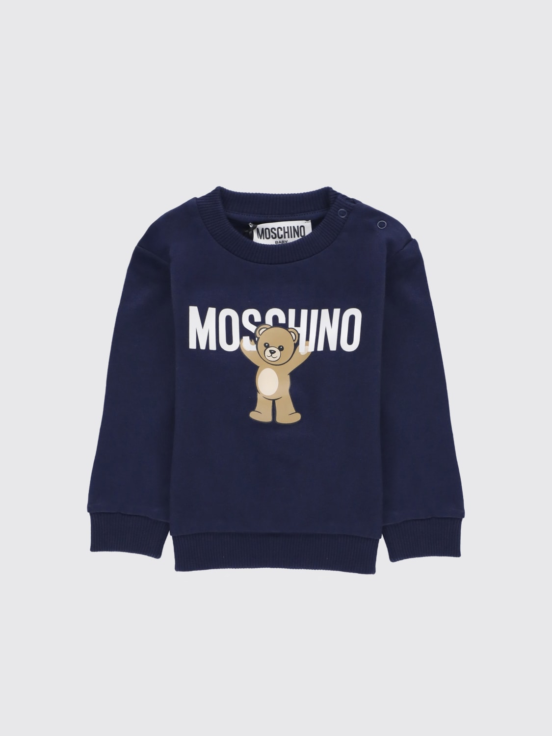 MOSCHINO PULL: Pull enfant Moschino, Bleu Marine - Img 1
