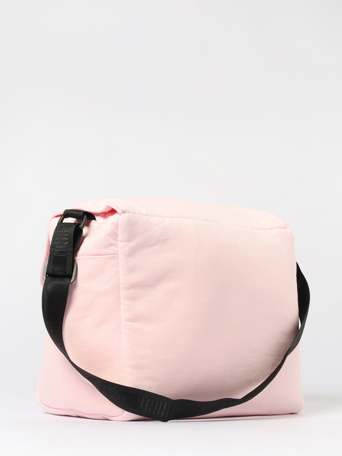 MOSCHINO CORREDI BAMBINI: Diaper Bag Moschino Teddy in cotone, Rosa - Img 2