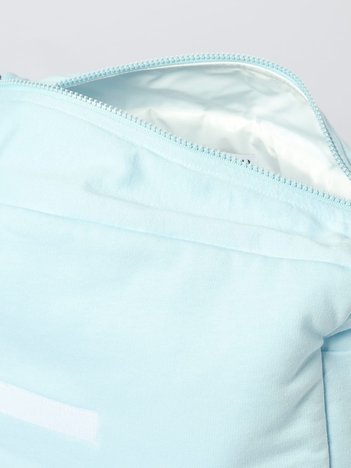 MOSCHINO CORREDI BAMBINI: Diaper Bag Moschino Teddy in cotone, Celeste - Img 4