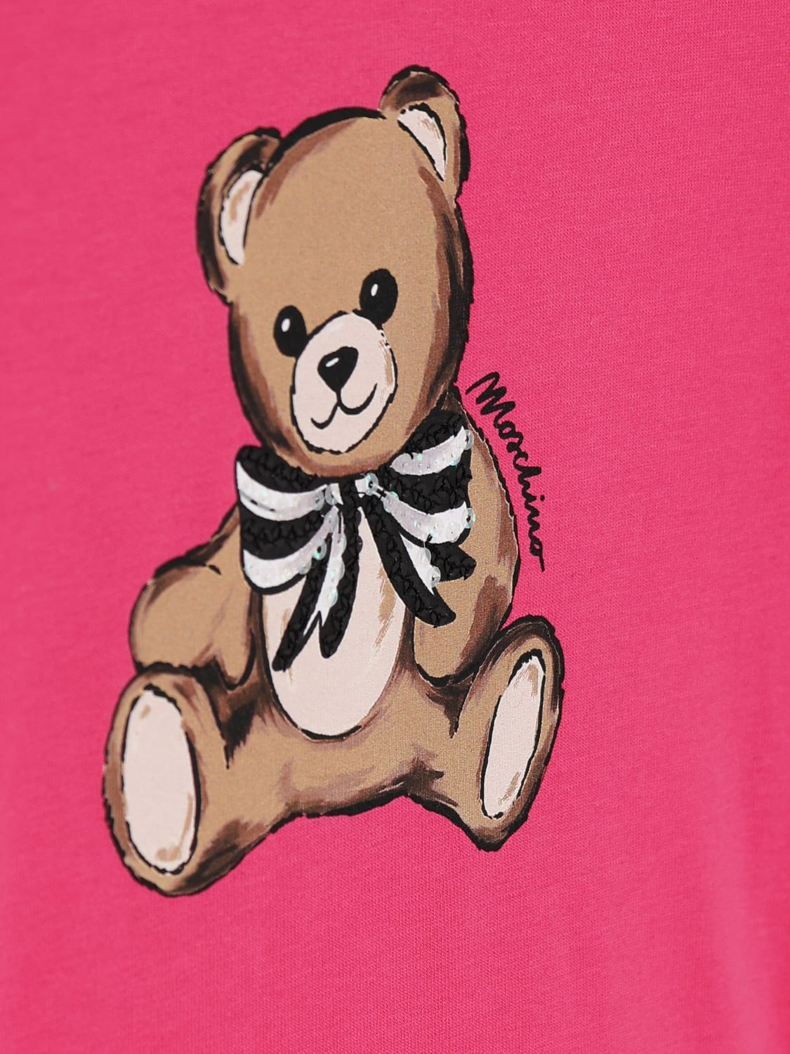 MOSCHINO T-SHIRT: T-shirt kids Moschino, Fuchsia - Img 3