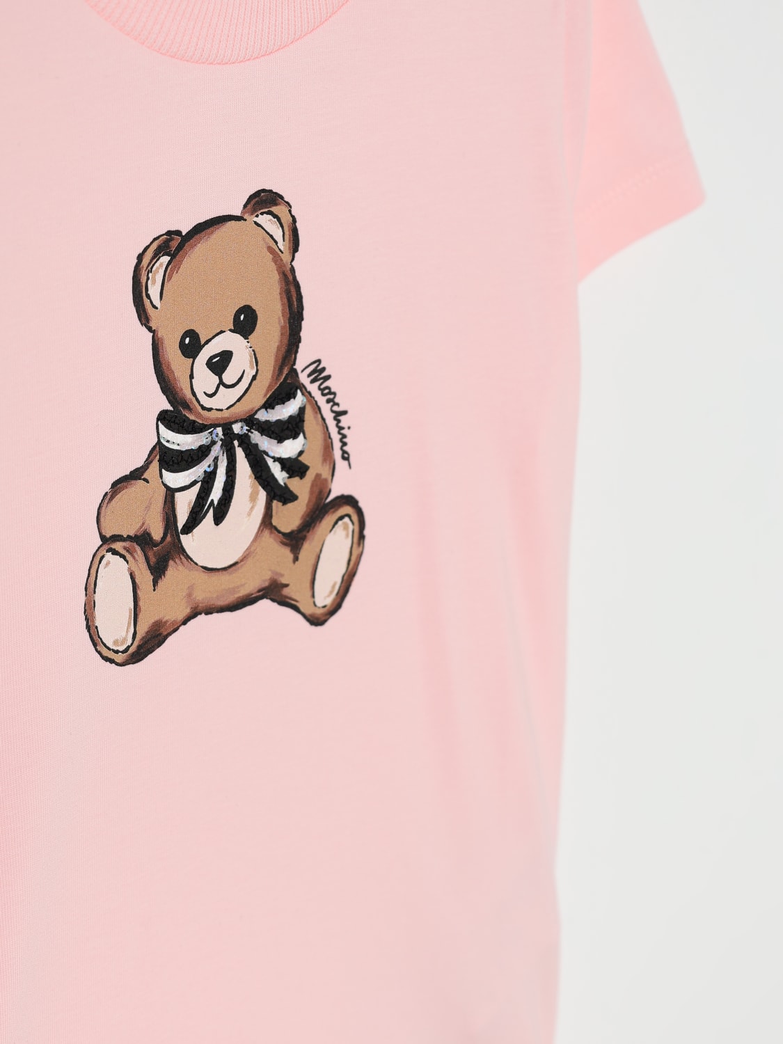 MOSCHINO T-SHIRT: T-shirt kids Moschino, Pink - Img 3