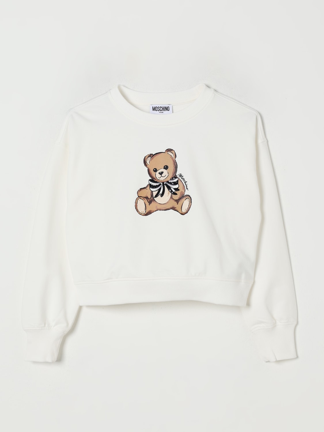 MOSCHINO PULLOVER: Pullover kinder Moschino, Weiß - Img 1