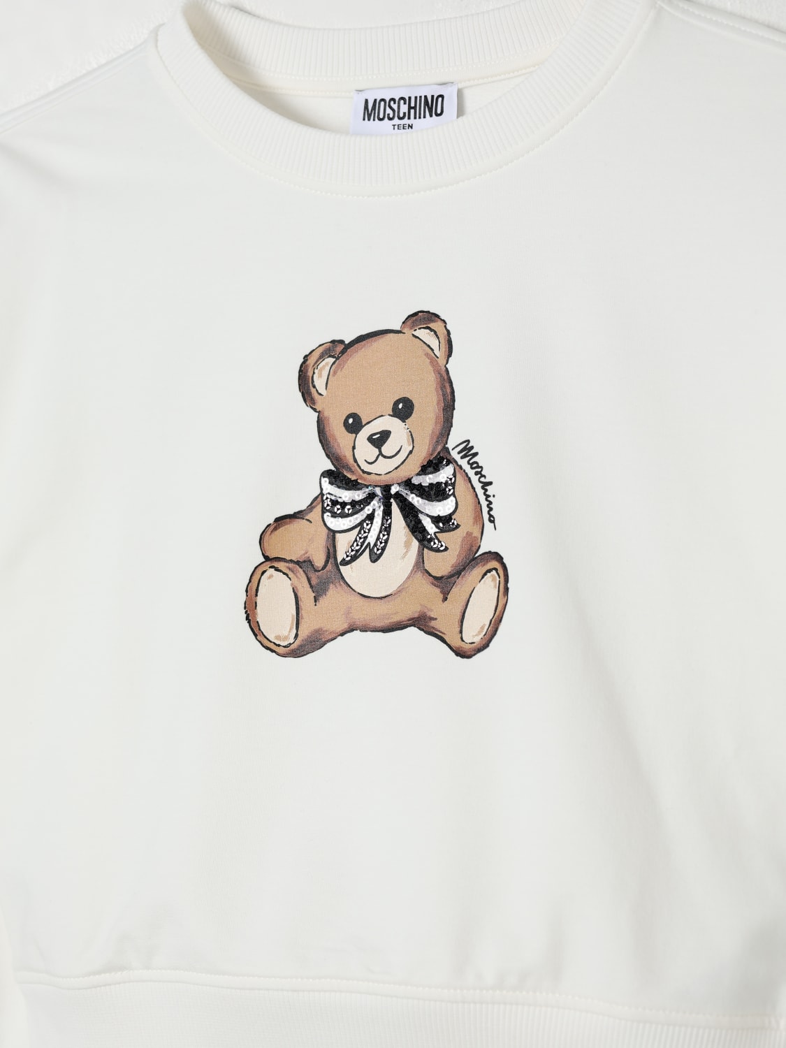 MOSCHINO PULLOVER: Pullover kinder Moschino, Weiß - Img 3