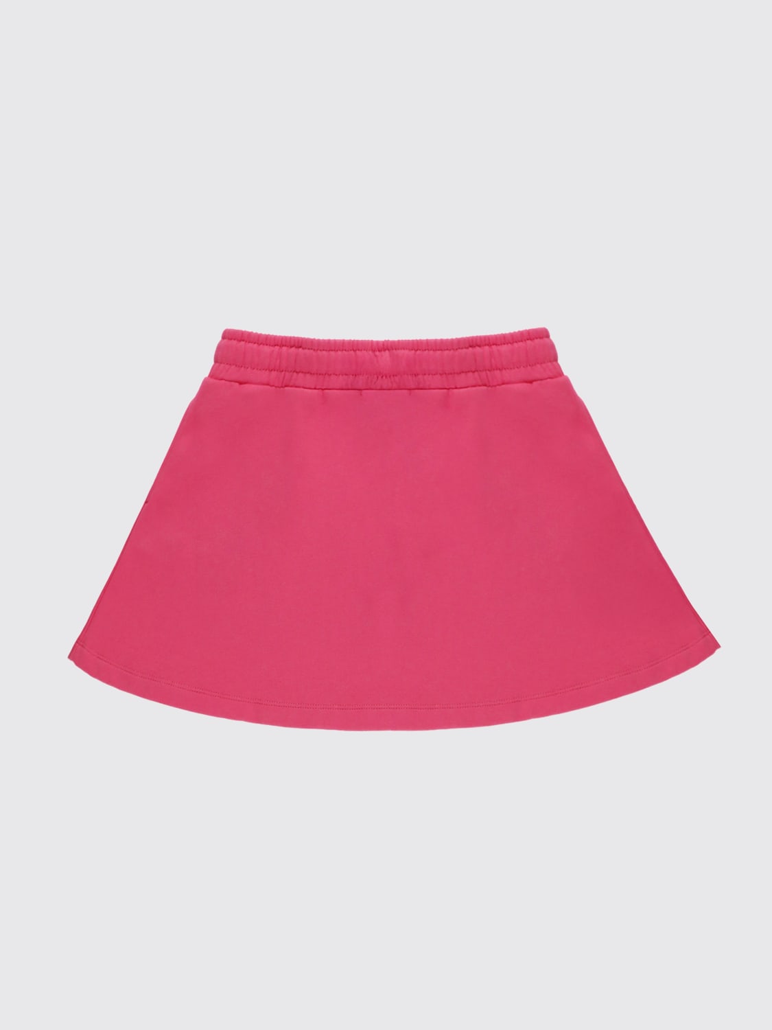 MOSCHINO GONNA: Gonna jogging in cotone con logo Mochino, Fuxia - Img 2