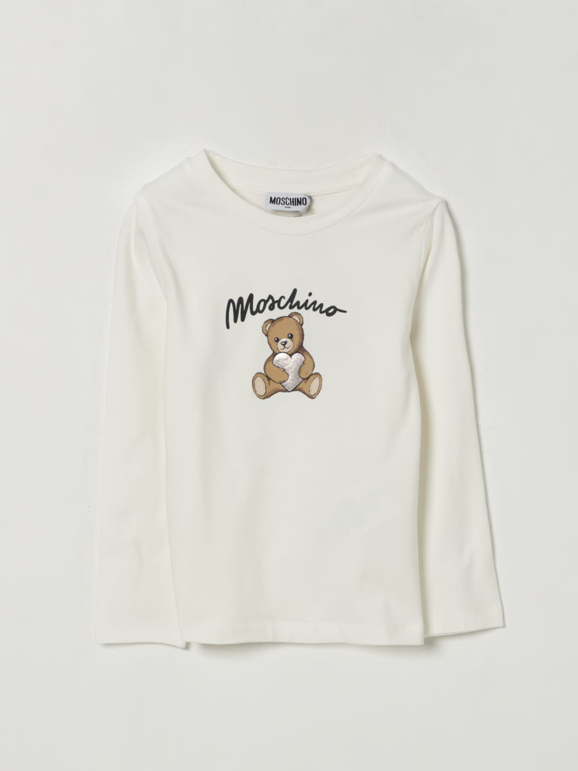 MOSCHINO CAMISETA: Camisetas niños Moschino, Nata - Img 1