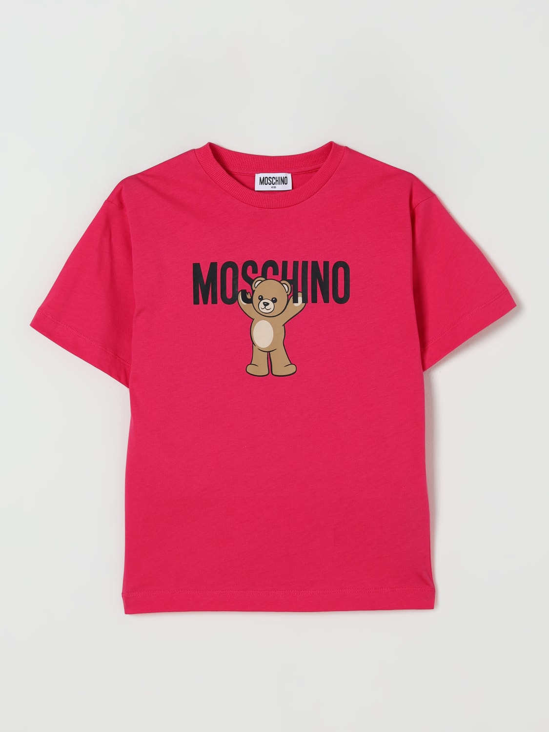 MOSCHINO T-SHIRT: T-shirt kids Moschino, Raspberry - Img 1