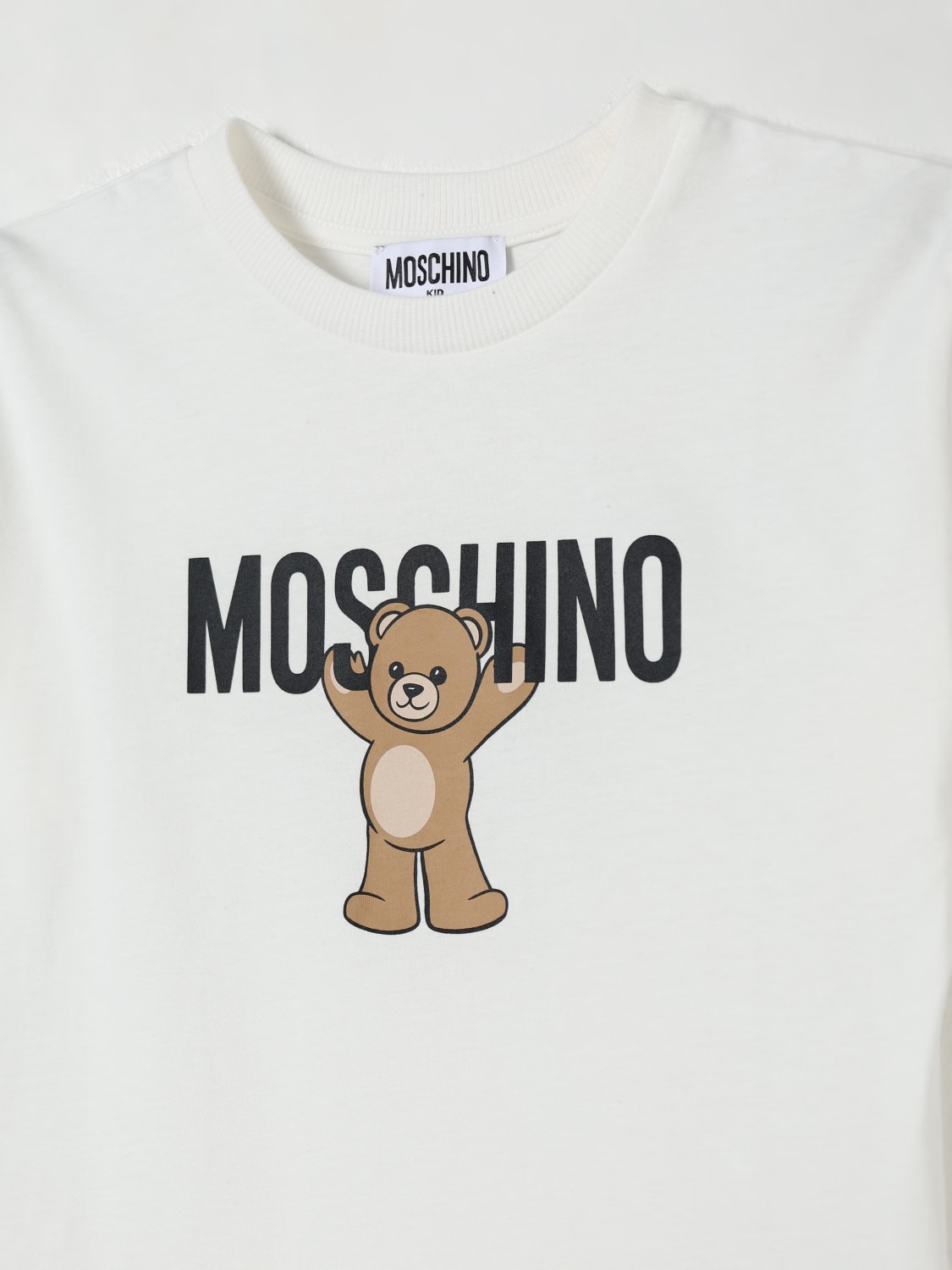 MOSCHINO T-SHIRT: T-shirt kids Moschino, Yellow Cream - Img 3