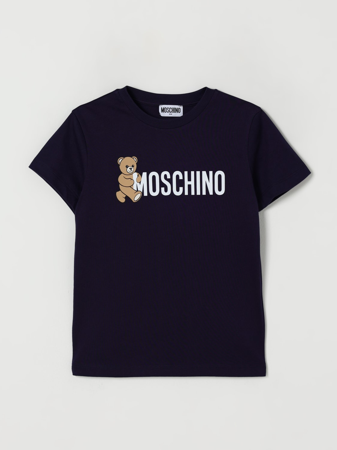 MOSCHINO T-SHIRT: T-shirt kids Moschino, Navy - Img 1
