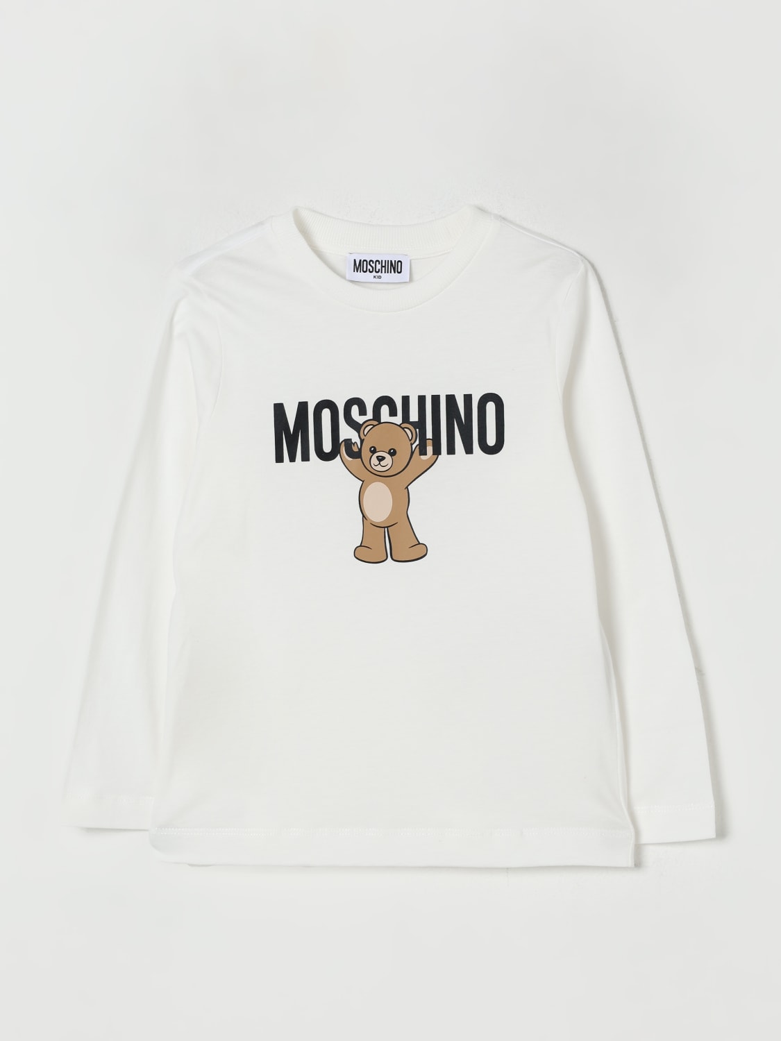 MOSCHINO T-SHIRT: T-shirt kids Moschino, Yellow Cream - Img 1