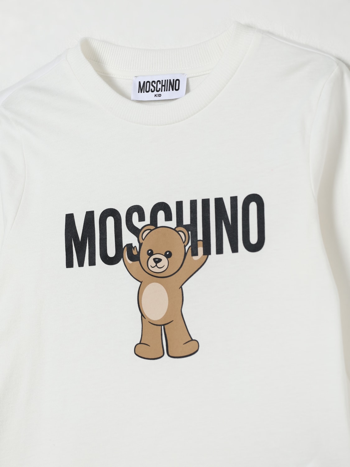 MOSCHINO T-SHIRT: T-shirt kids Moschino, Yellow Cream - Img 3