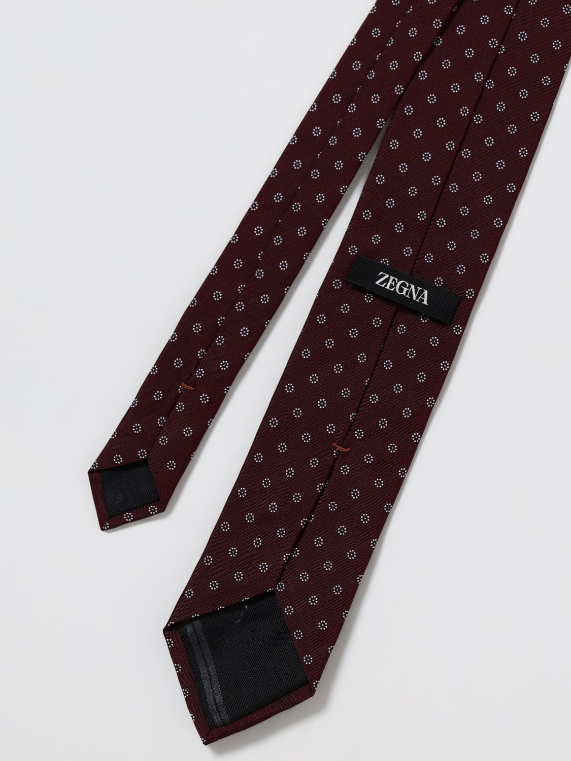 ZEGNA TIE: Tie men Zegna, Burgundy - Img 2