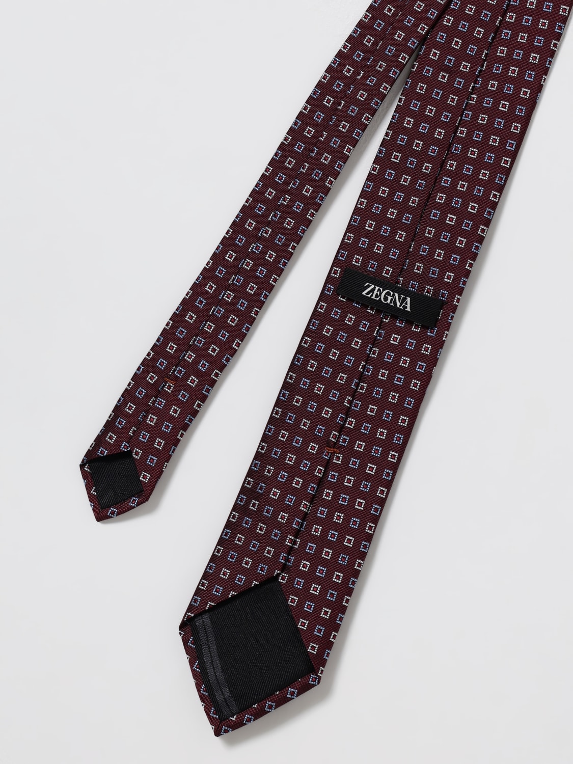 ZEGNA TIE: Tie men Zegna, Burgundy - Img 2