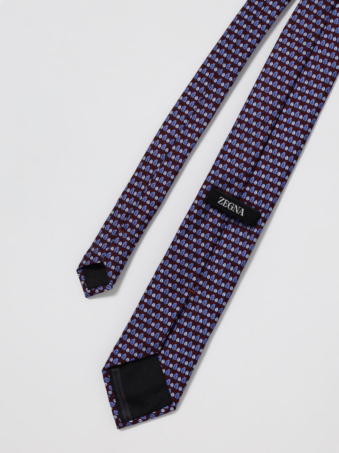 ZEGNA TIE: Tie men Zegna, Burgundy - Img 2