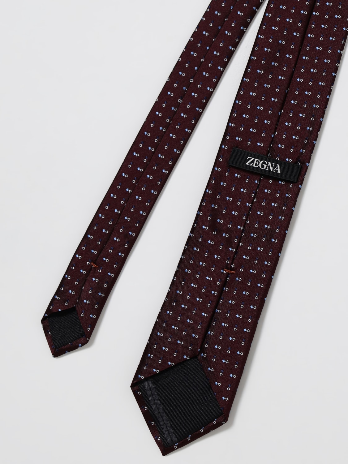 ZEGNA TIE: Tie men Zegna, Burgundy - Img 2