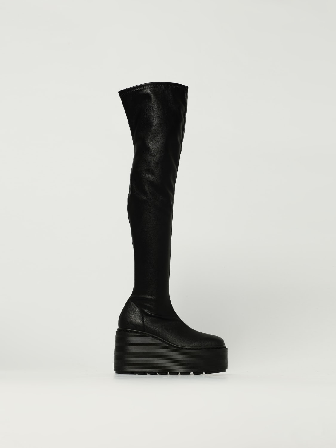 VIC MATIÉ STIVALI: Stivale Davidson Vic Matiè in pelle sintetica stretch, Nero - Img 1