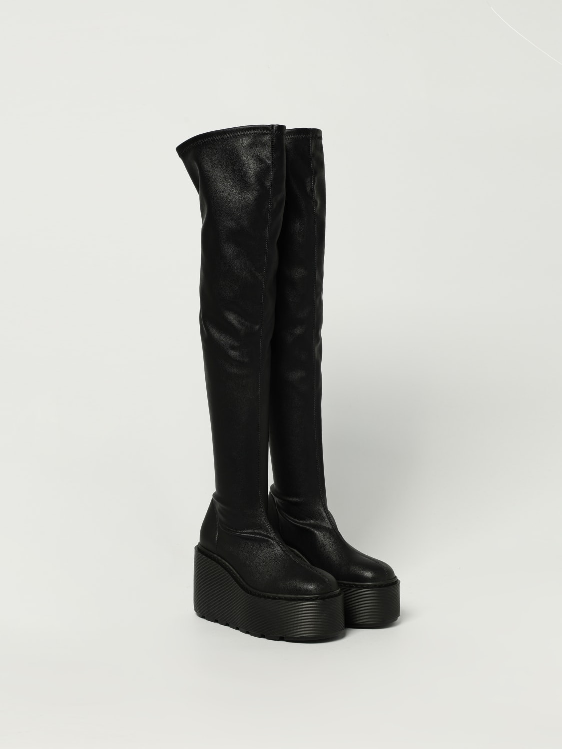 VIC MATIÉ STIVALI: Stivale Davidson Vic Matiè in pelle sintetica stretch, Nero - Img 2